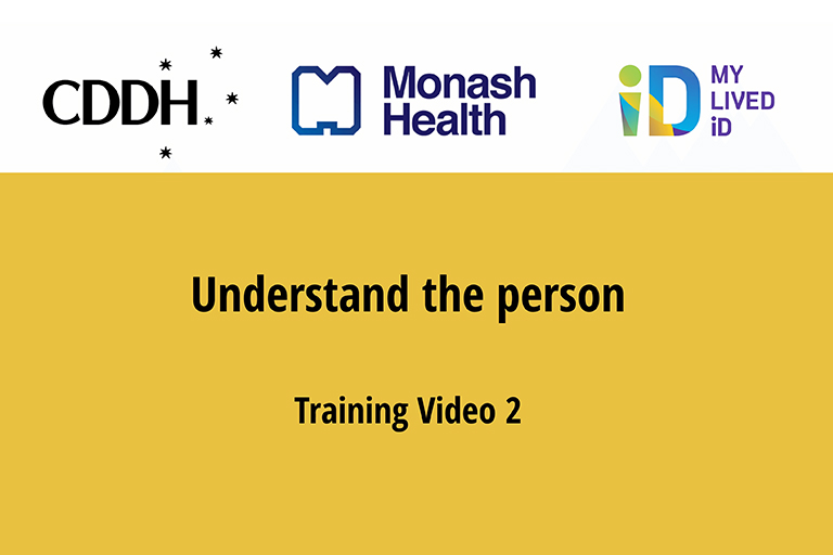 Understand the person - training video 2