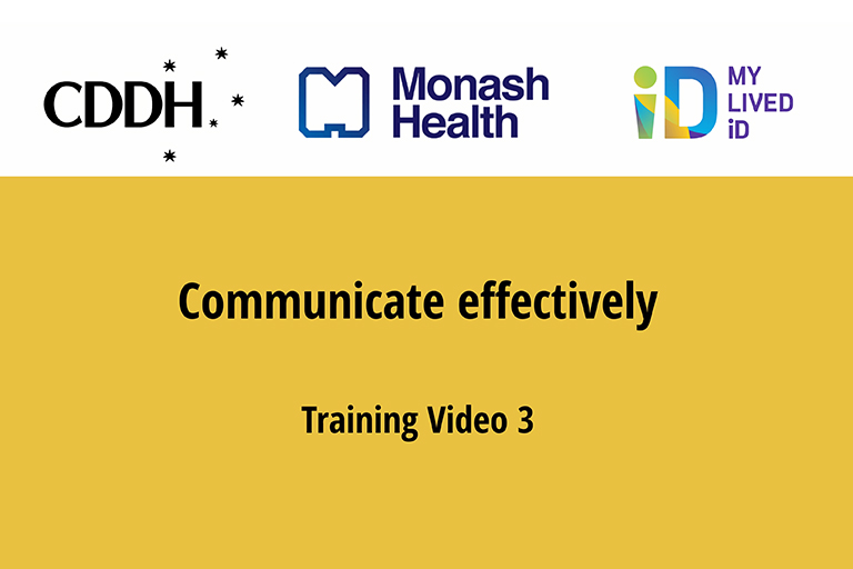 Communicate effectively - training video 3